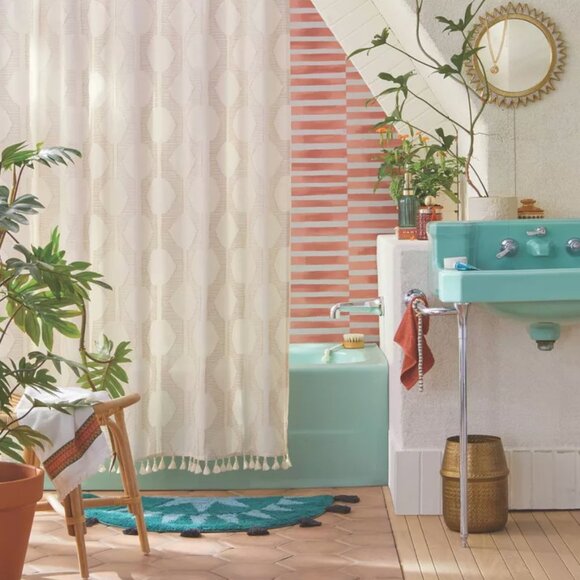 In The Name of Love Clipped Shower Curtain- Opalhouse Designed by Jungalow NWT - Picture 2 of 4